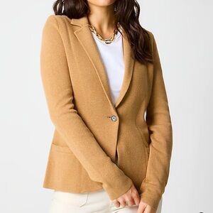 J. CREW Factory Schoolboy Sweater Blazer in Heather Acorn size 2X EUC